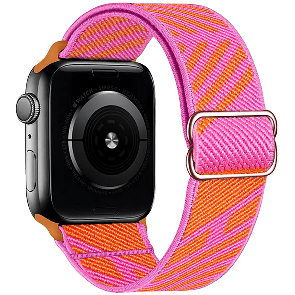 ALMNVO Braided Nylon Strap Compatible with Apple Watch 40mm 38mm 41mm 42mm 44mm 45mm 49mm - Soft Adjustable Replacement Band for iWatch Series Ultra/8/7/6/5/4/3/2/1/SE - Perfect for Workouts, Running & Everyday Wear