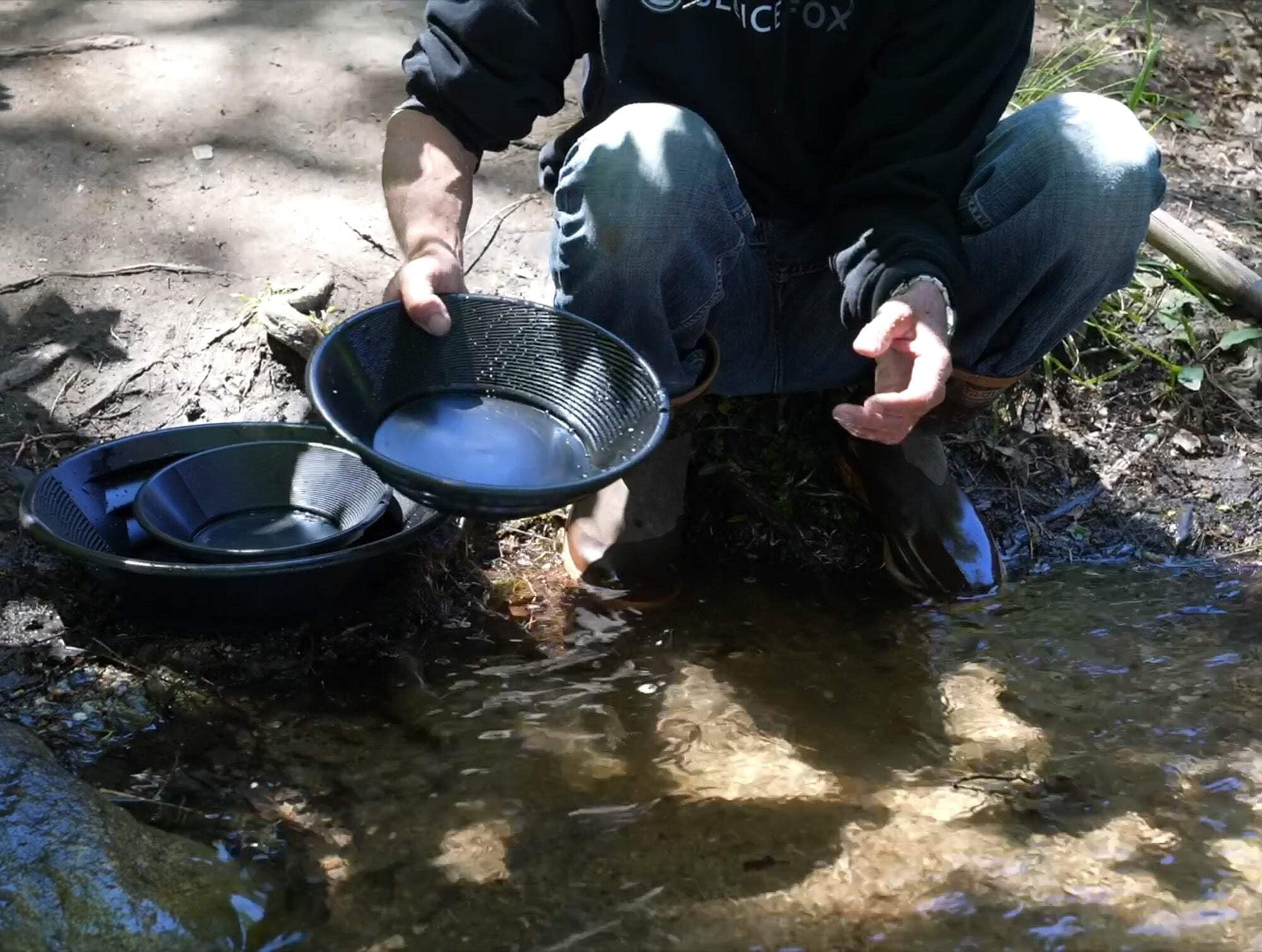 Sluice Fox 3-Piece Gold Panning Kit with Snifter Bottle - Dual-Sided Patented Design for Prospecting, Includes 9