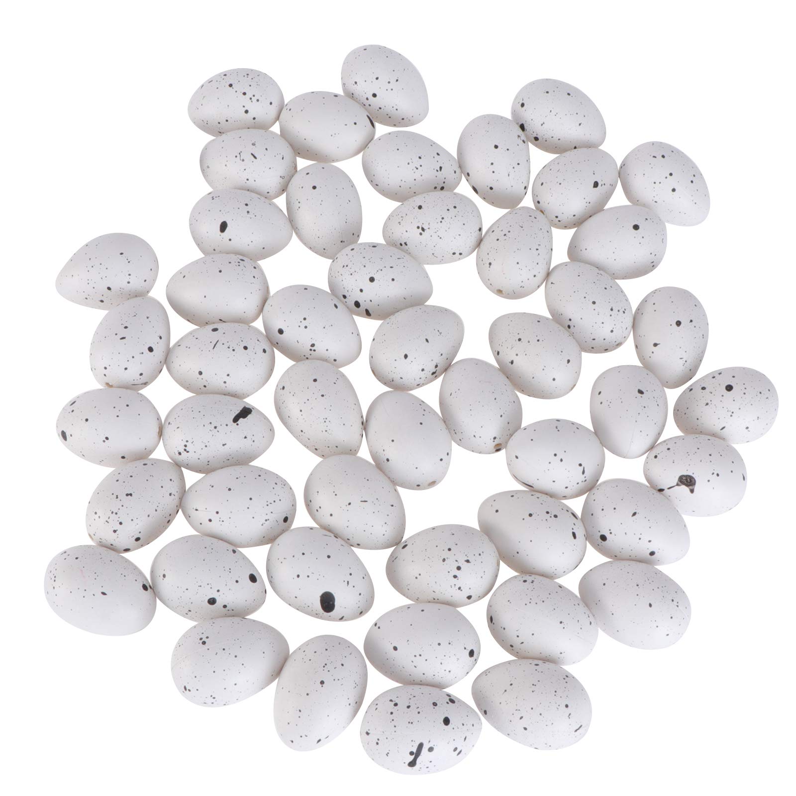 Amosfun 50pcs Easter Egg Decorations - Plastic Simulation Eggs for Home, Party & Easter Decor | Perfect for Easter Basket Fillers, Spring Centerpieces & Holiday Table Scatter
