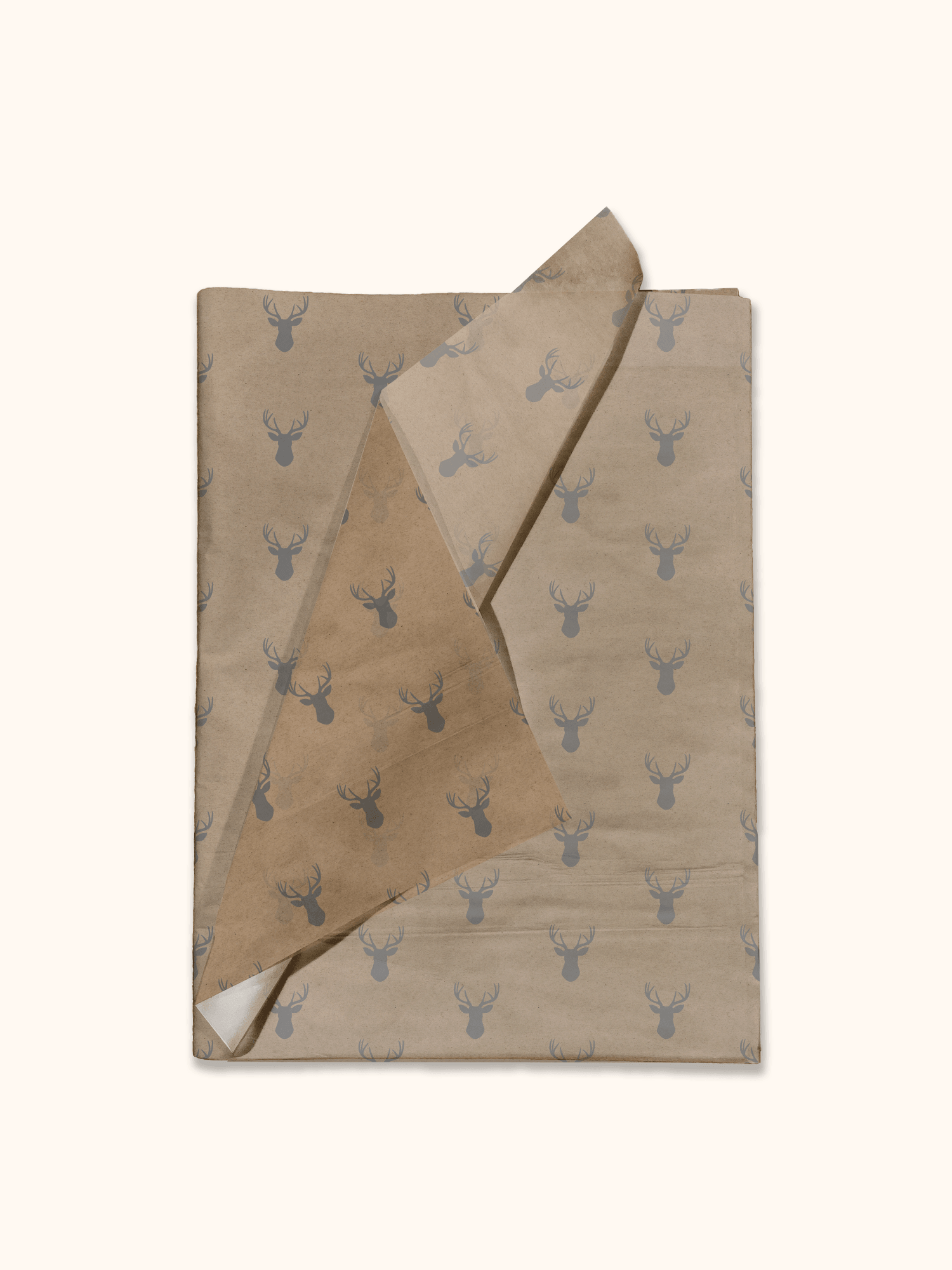 Premium Charcoal Deer Print Tissue Paper - Eco-Friendly Gift Wrapping & Party Decor for Birthdays, Weddings, Baby Showers