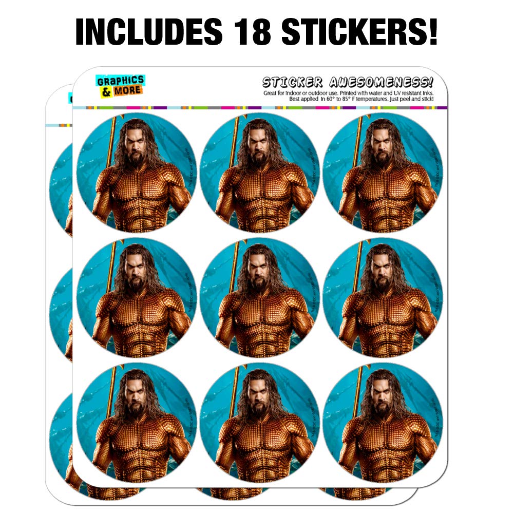 Aquaman Movie Jason Momoa Full Costume Stickers - Planner Calendar Scrapbooking Craft Supplies for DIY Projects & Fan Art