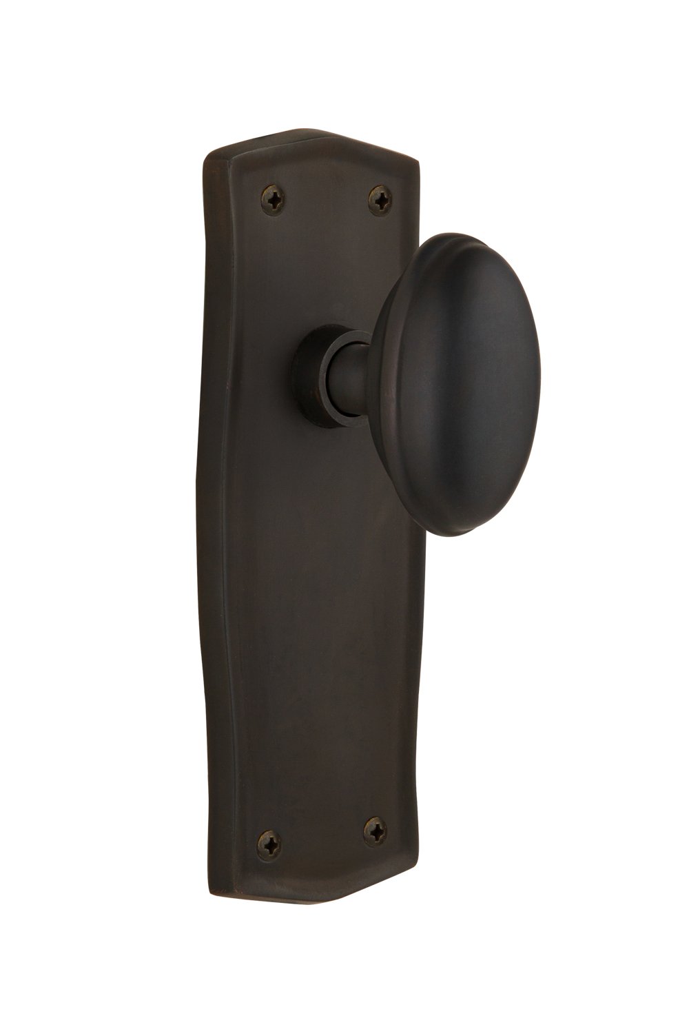 Nostalgic Warehouse Prairie Plate with Homestead Knob - Double Dummy Oil-Rubbed Bronze Door Hardware | Perfect for Farmhouse, Cottage & Vintage Home Decor