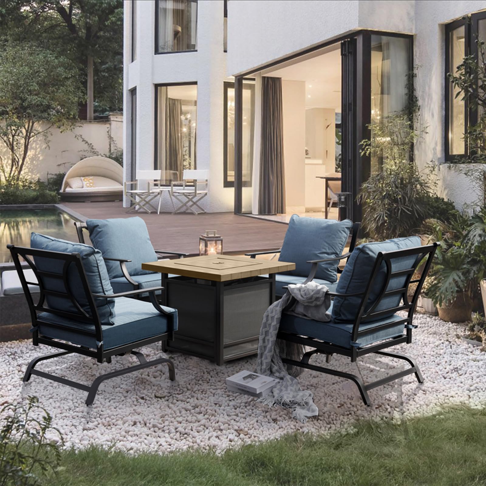 5-Piece Outdoor Patio Furniture Set with 29