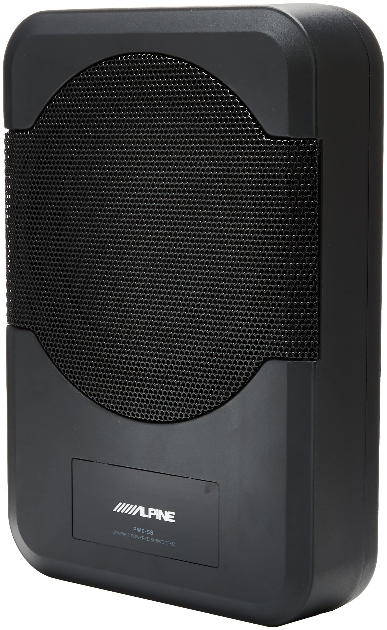 Alpine Electronics PWE-S8 Restyle Compact Powered 8-Inch Car Subwoofer - Black | Deep Bass for Cars, Trucks & SUVs | Perfect for Music Lovers & Audio Enthusiasts