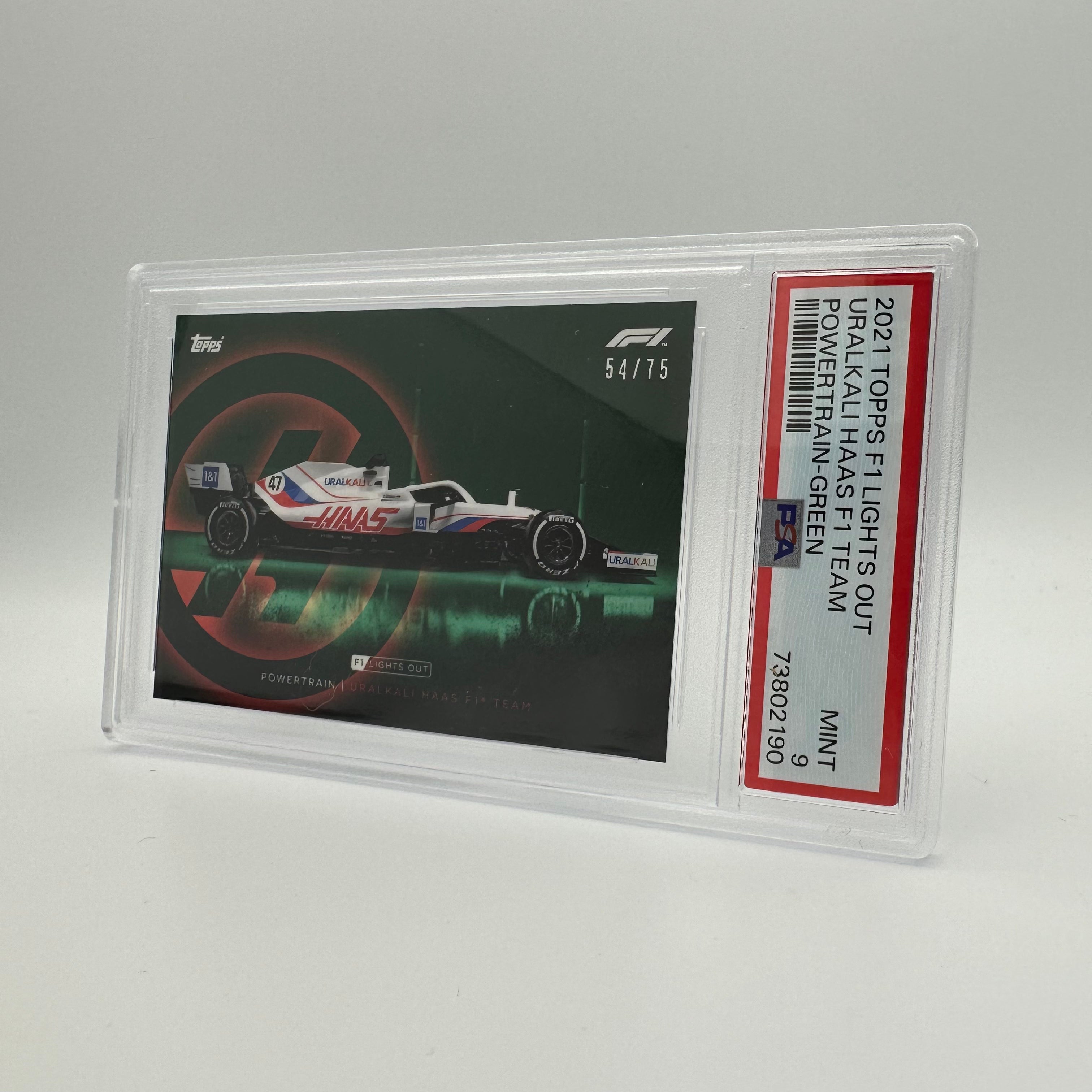 PSA 9 Graded 54/75 Uralkali Haas F1 Team Power Train Green - Perfect for F1 Collectors & Motorsport Enthusiasts