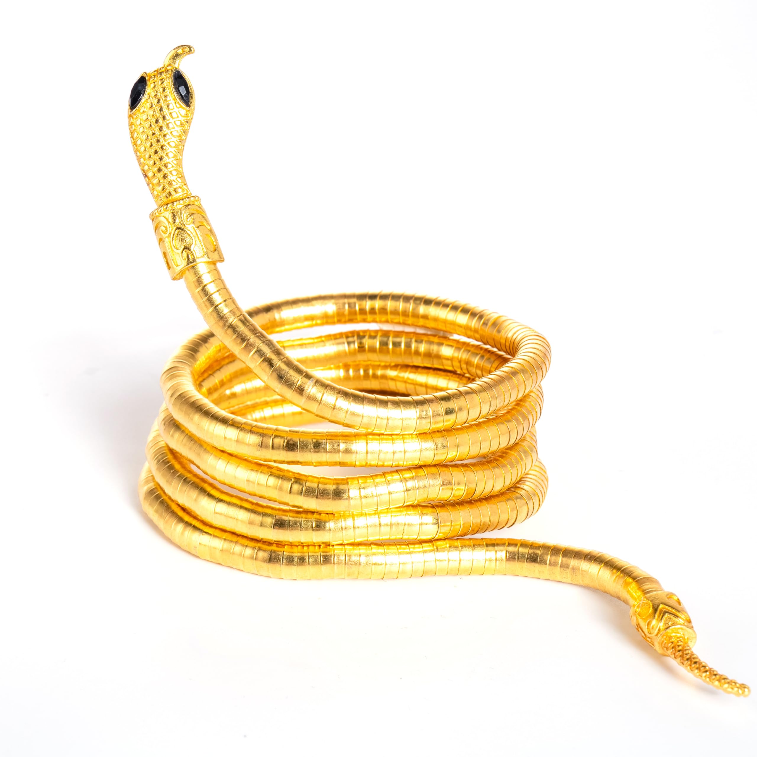 Spooky Halloween Snake Bracelet - Flexible Adjustable Arm Cuff Jewelry for Women, Men & Kids | Bendable Snake Necklace & Costume Accessory | Perfect for Halloween Parties, Cosplay & Themed Events