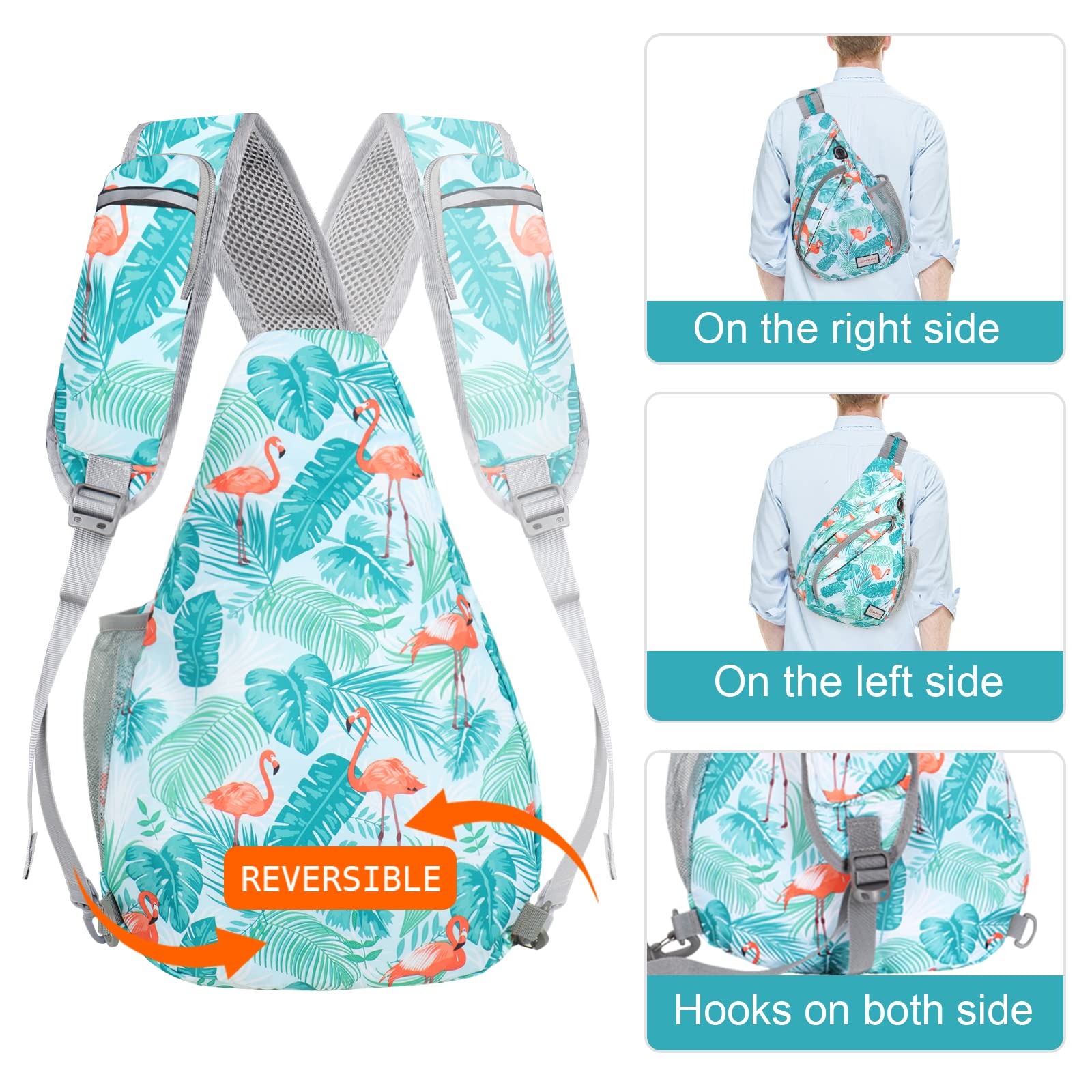 ZOMAKE Lightweight Sling Bag for Men & Women - Adjustable Crossbody Shoulder Chest Pack - Perfect for Travel, Hiking, Gym & Everyday Use | Compact Daypack with Multiple Pockets for Phone, Wallet & Essentials