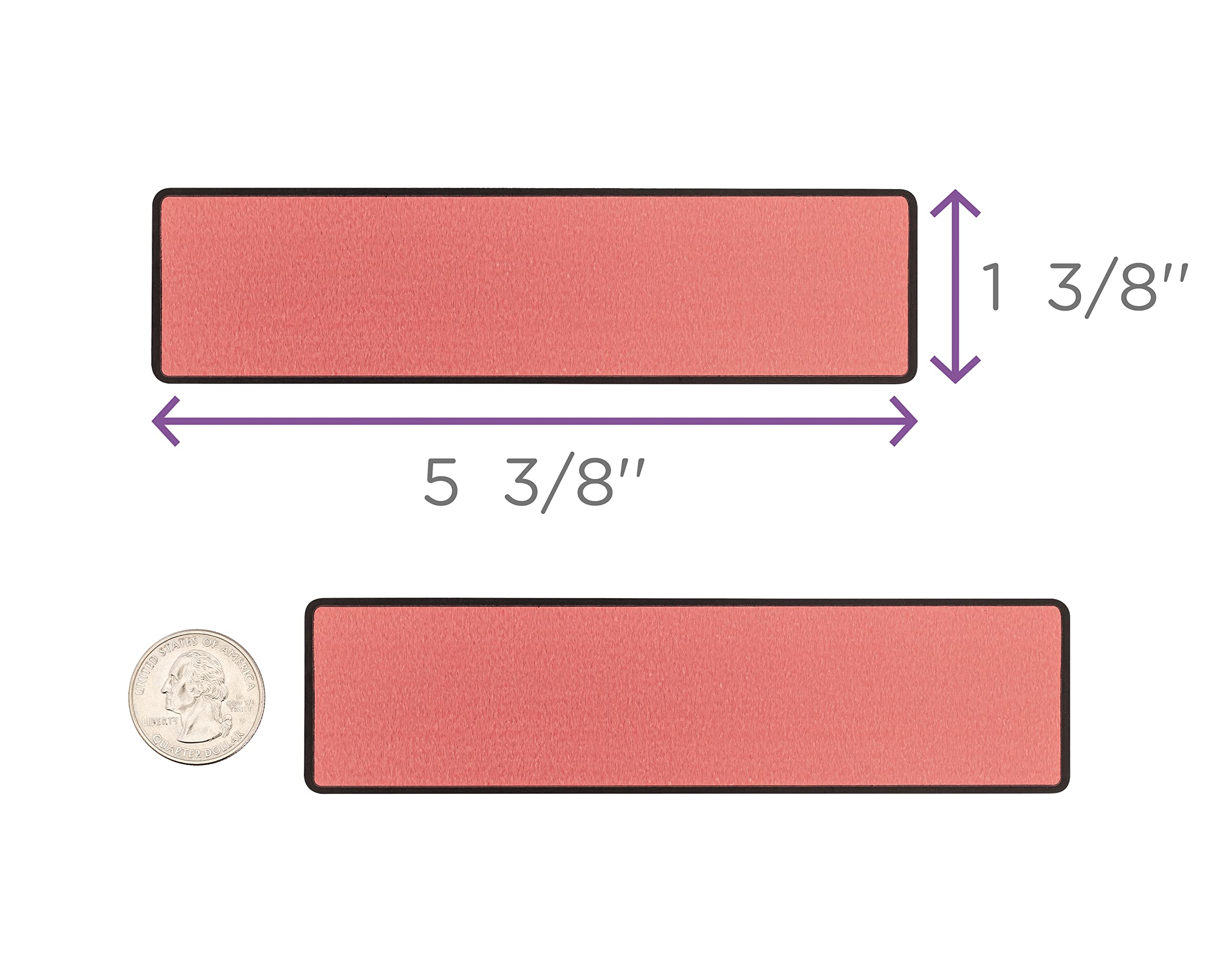 Carstens Adhesive Binder Spine Labels, 5 3/8” x 1 3/8”, 200-Pack Rose Color Stickers for 1.5” to 4” Ring Binders - Perfect for Office Organization, School Supplies & Filing Systems