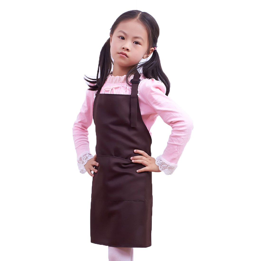 Kids Artist Apron with Pockets - Waterproof Painting Smock for Children, Adjustable Chef Apron for Cooking & Baking - Perfect for Art Class, Kitchen Play & Creative Activities