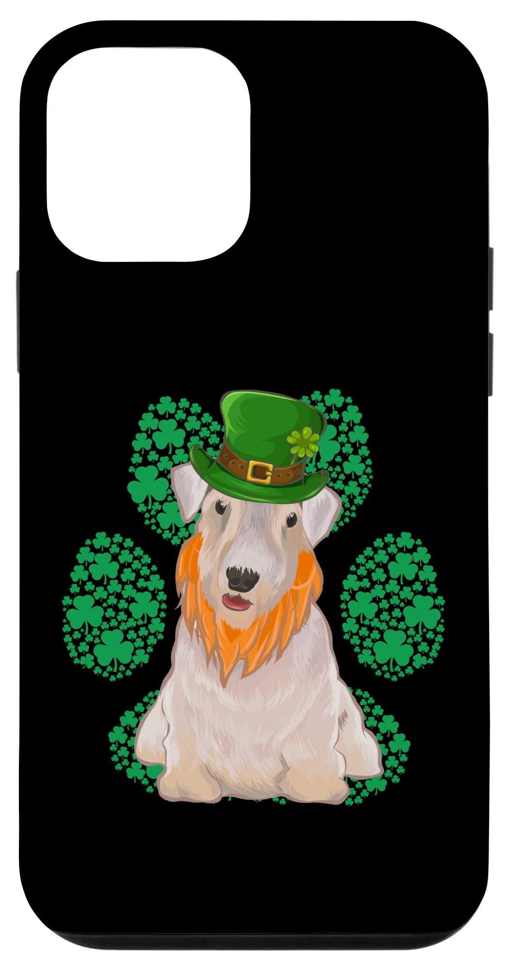 iPhone 12 Mini Leprechaun Sealyham Terrier Case - St Patrick's Day Shamrock Paw Design - Perfect for Dog Lovers & Irish-Themed Celebrations