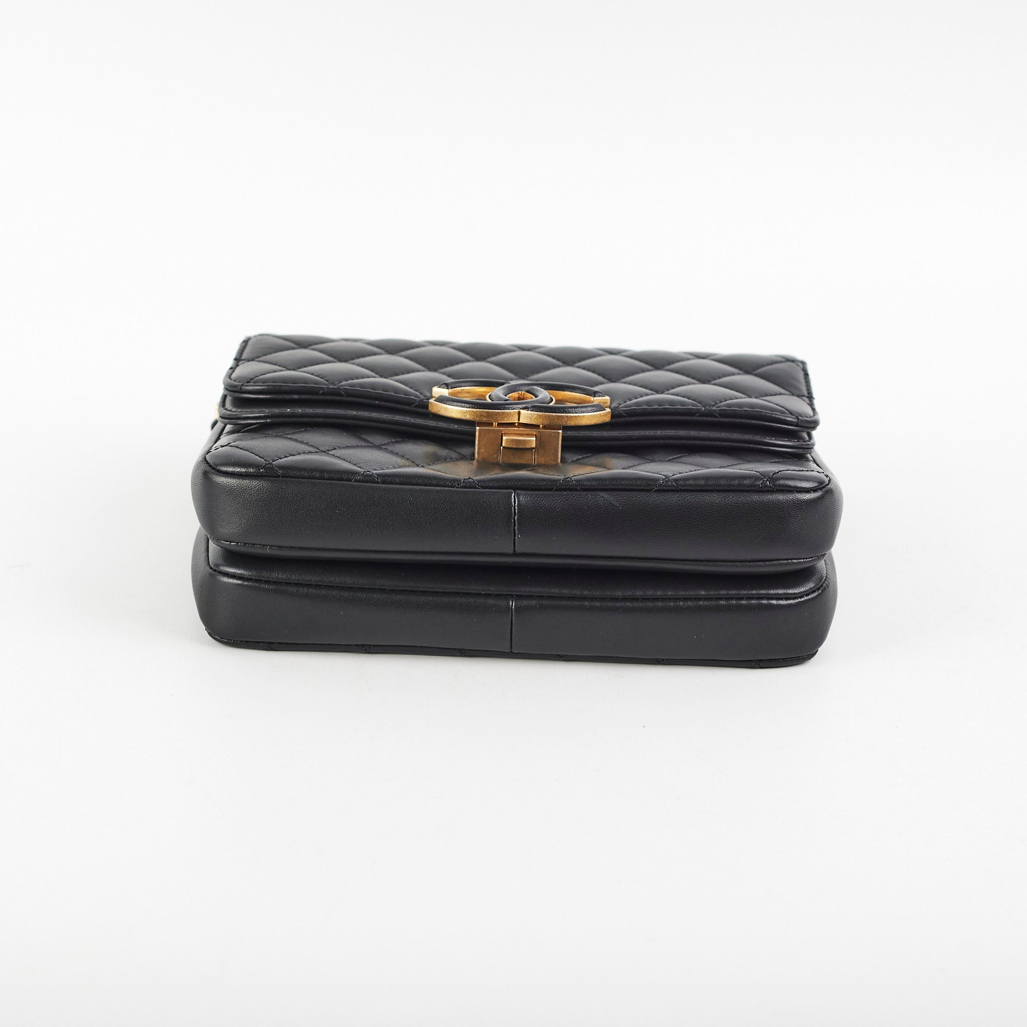 Chanel Mini Flap Bag 19A Black Lambskin Leather Crossbody Purse for Women | Luxury Designer Handbag for Evening Parties & Date Nights