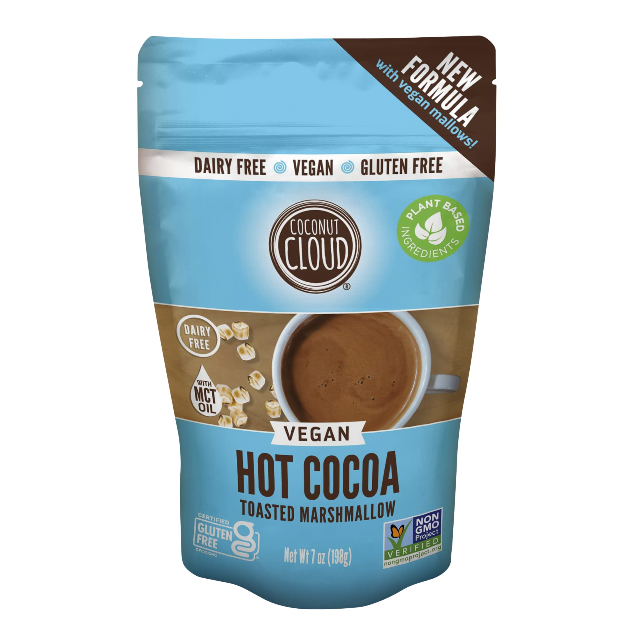 Vegan Hot Chocolate Mix with Dairy-Free Marshmallows - Organic, Gluten-Free, Non-GMO Cocoa Powder for Winter Drinks, Camping & Holiday Gifts