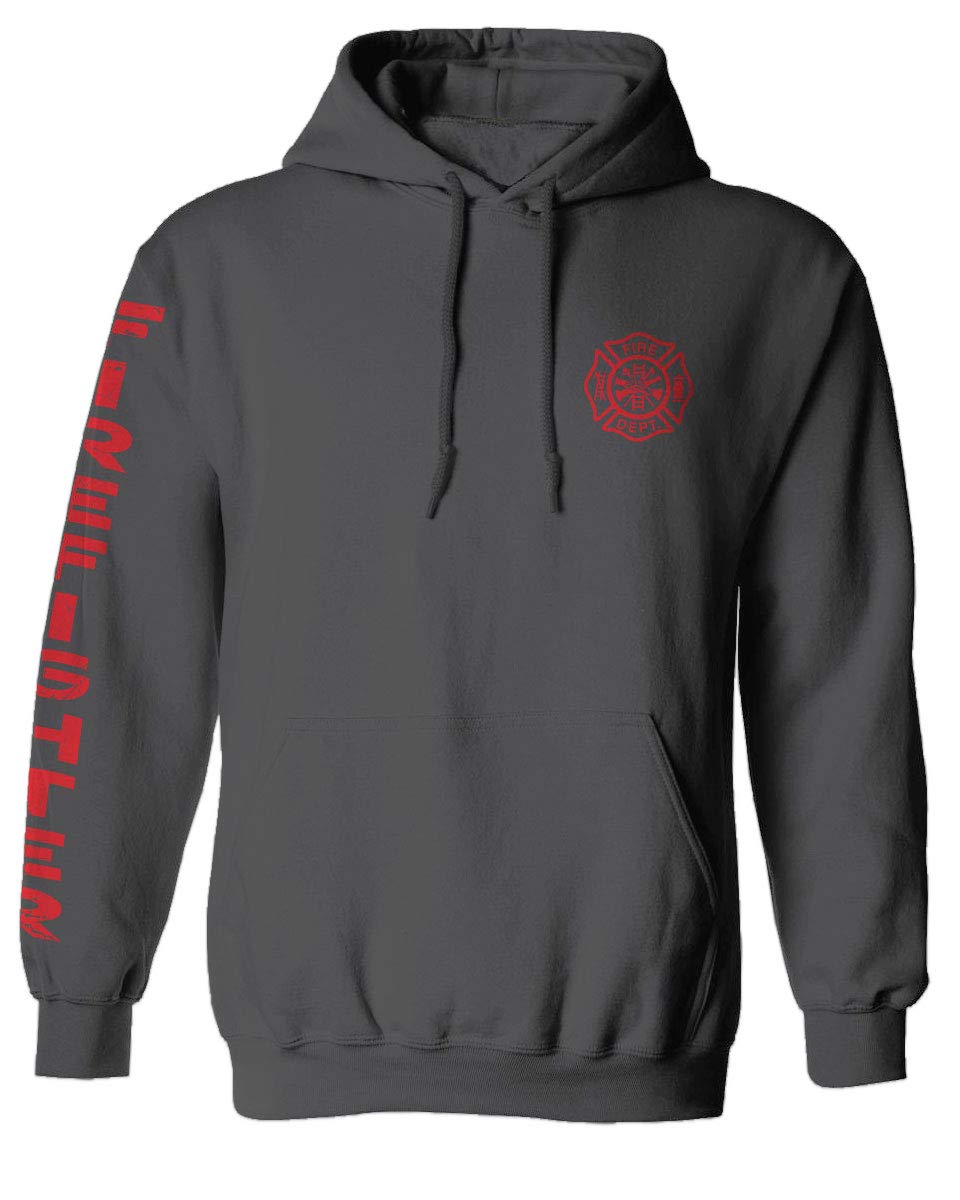 Thin Red Line Firefighter Hoodie - Patriotic American Flag Design for First Responders - Perfect for Firefighter Appreciation, Fundraisers & Everyday Wear