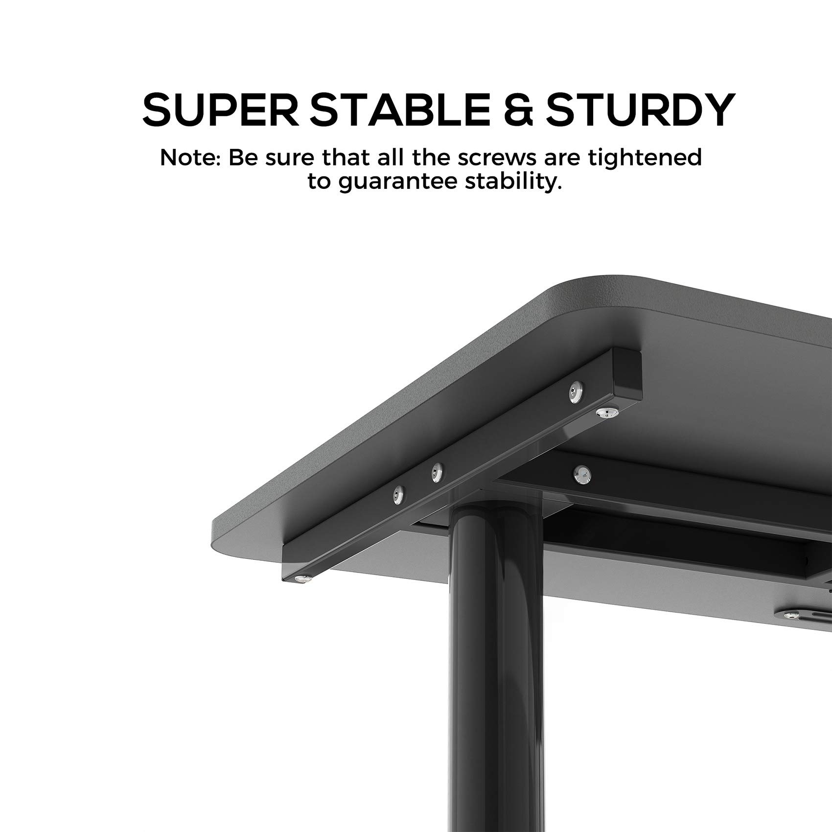 Eureka Ergonomic 47-inch Computer Desk - Modern Home Office & Gaming Desk with Cable Management & Free Mouse Pad - Study Writing PC Table for Small Spaces - Perfect for Work, Gaming & Remote Learning (Black)