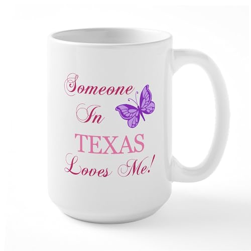 White - Texas State (Butterfly) Large Mug