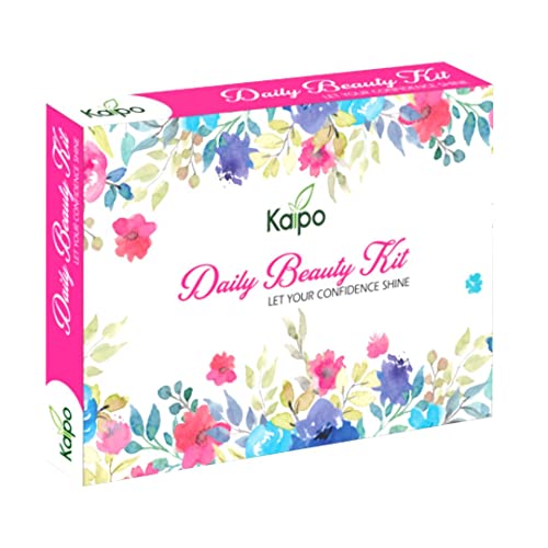 Kaipo Daily Beauty Care Kit - Face Cleansing Lotion, Shampoo & Body Wash with SPF Sunscreen & Anti-Aging Face Serum | Skincare Routine for Men & Women | Perfect for Travel, Gym & Daily Use