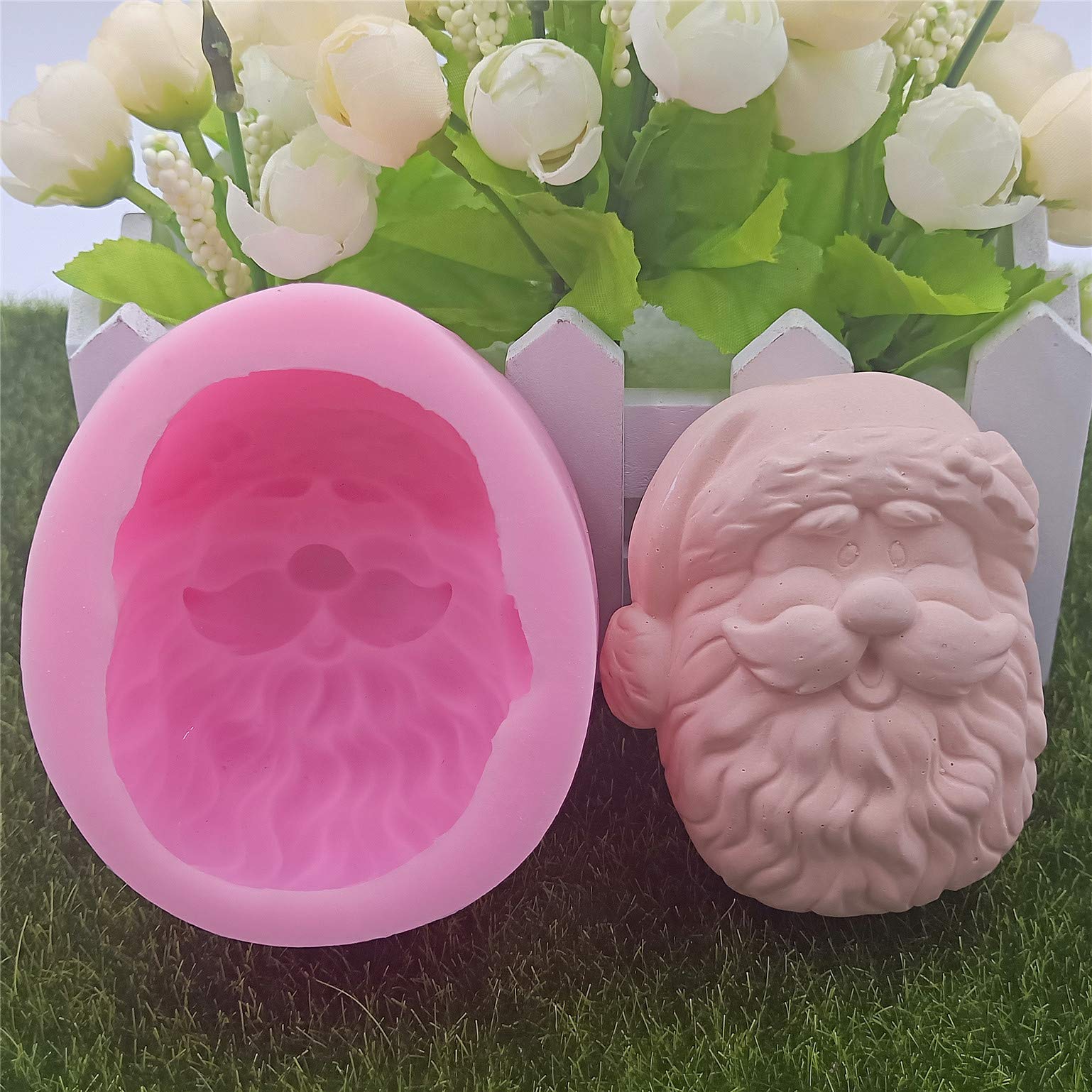 Santa Claus Silicone Soap Molds - 3D Christmas DIY Craft Kits for Handmade Soap Making | Holiday Gifts & Home Decor