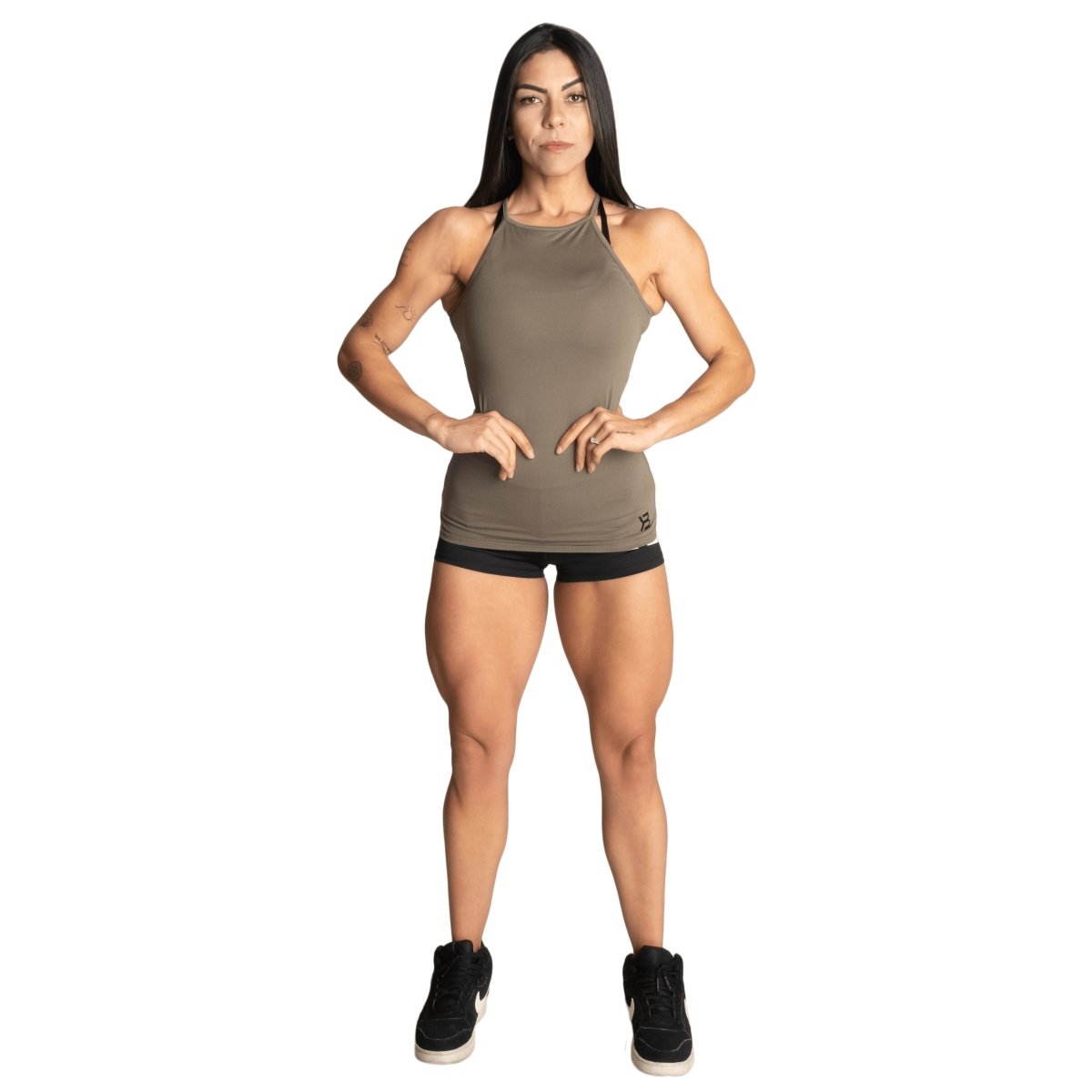 Better Bodies Performance Halter Top - Breathable & Moisture-Wicking Workout Shirt for Women (Wash Green) | Ideal for Yoga, Running & Gym Training