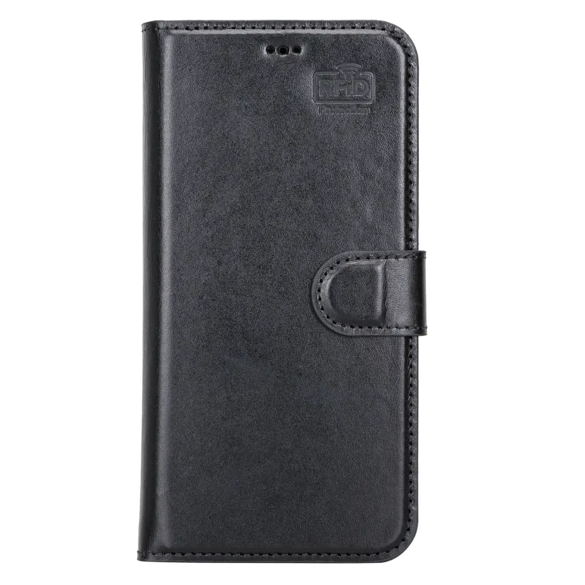 Premium Black Leather Magnetic Case for iPhone 13 Pro - Slim Fit, Shockproof Protection with Strong MagSafe Compatibility | Perfect for Work, Travel & Everyday Use