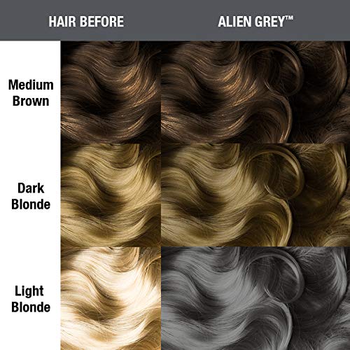 MANIC PANIC Alien Grey Semi-Permanent Hair Dye - Classic Line 8oz Vegan & Cruiser Approved - Perfect for Goth, Punk & Alternative Hairstyles