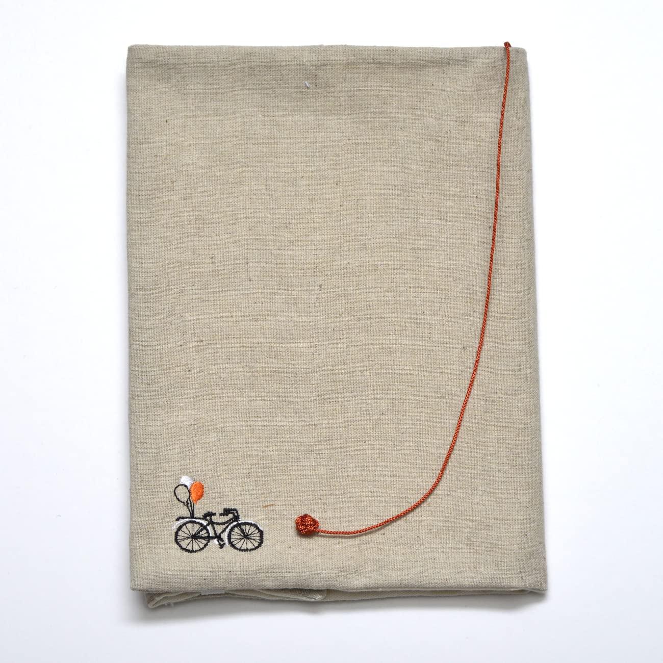 Premium Cloth Book Cover for Hardcover Books - Light Brown Protective Sleeve with Bicycle Print | Ideal for School, Office, and Library Use | Durable Fabric Book Protector for Textbooks, Journals & Notebooks