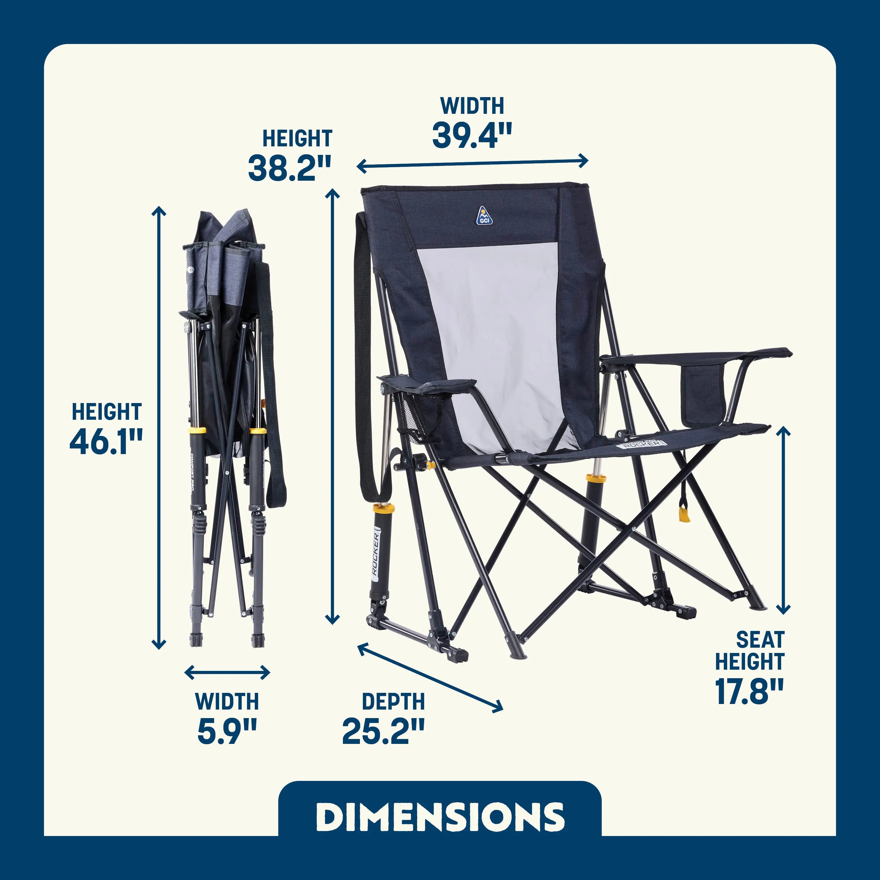 Comfort Pro Rocker XL™ - Premium Ergonomic Rocking Chair for Home & Office - Perfect for Relaxing, Reading & Nursing
