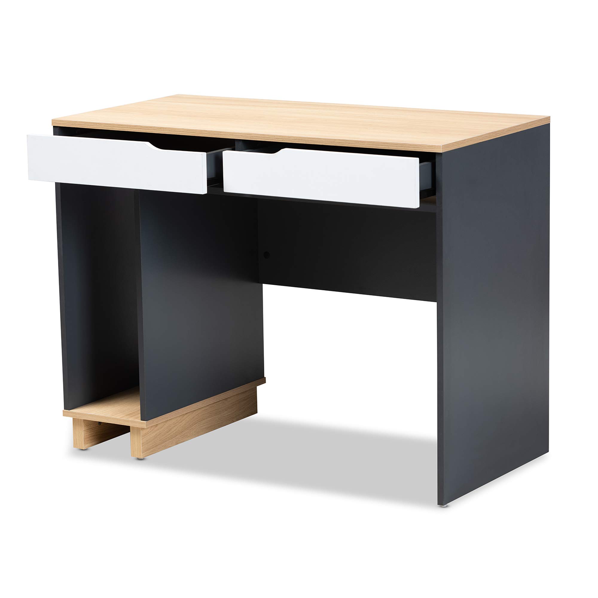Baxton Studio Desk - Grey Oak White for Home Office