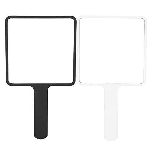 2 Pack Portable Travel Vanity Mirror - Square Makeup Mirror with Handle for Cosmetics & Beauty On The Go - Perfect for Home, Travel, and Professional Makeup Artists