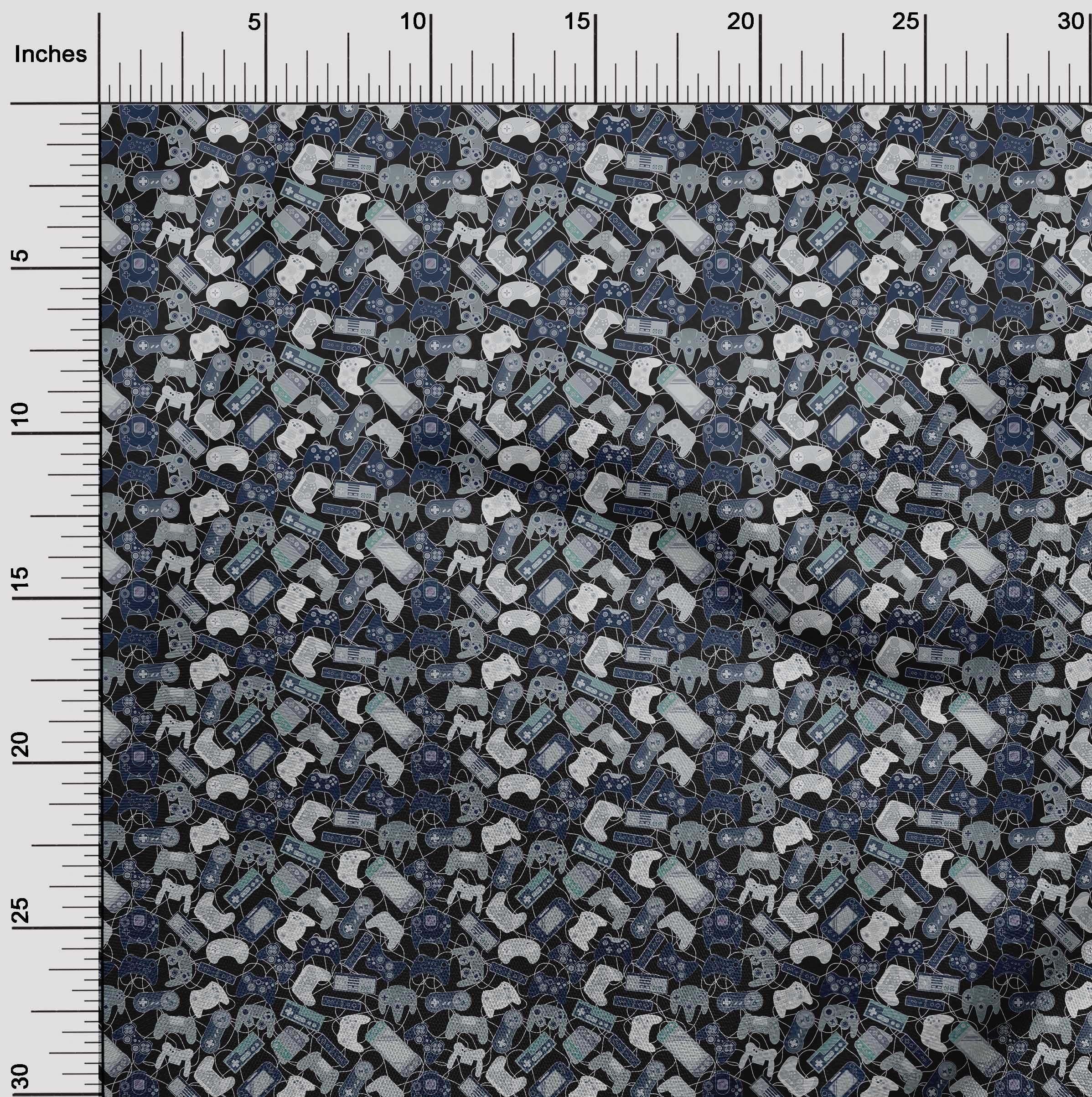 oneOone Polyester Spandex Gray Fabric for Kids Game Clothes - 56 Inch Wide Printed DIY Sewing Material by The Yard | Perfect for Costumes, Dancewear & Craft Projects