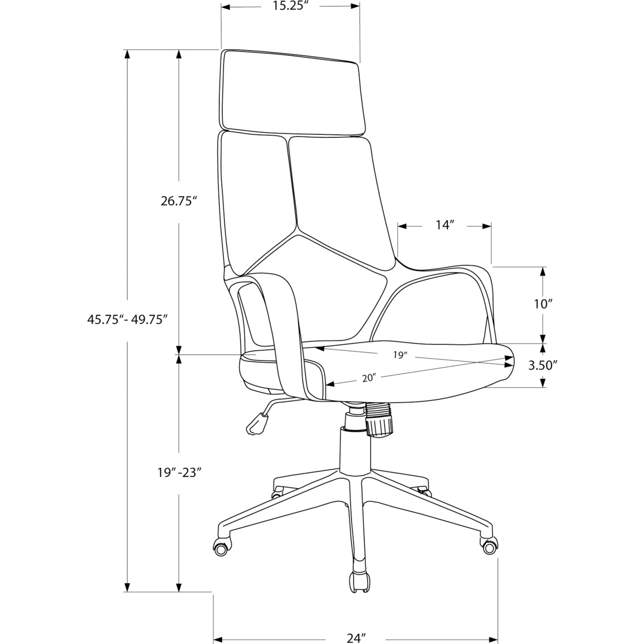 Ergonomic Adjustable Office Chair with Lumbar Support - Black - Perfect for Home Office, Gaming, and Workspace Comfort