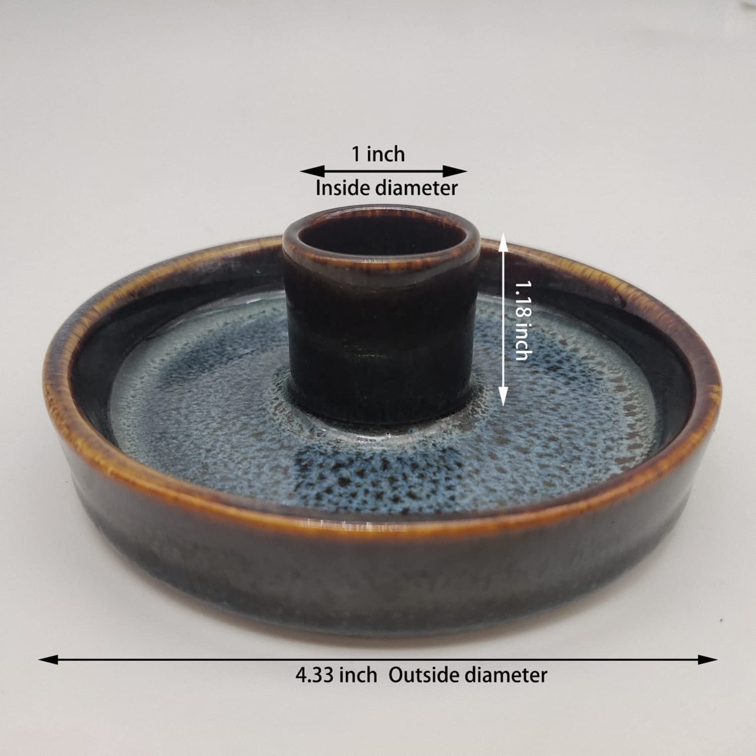 Ceramic Palo Santo Holder for Burning Sticks - Blue Palo Santo Burner & Incense Stick Stand - Perfect for Meditation, Yoga, and Aromatherapy at Home