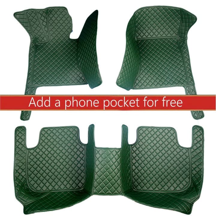 Custom 3D Car Floor Mats for Sedan, SUV & Sports Cars - Premium Artificial Leather Vehicle Mats Tailored to Your Car Model (Green) - Perfect for All-Weather Protection & Easy Cleaning