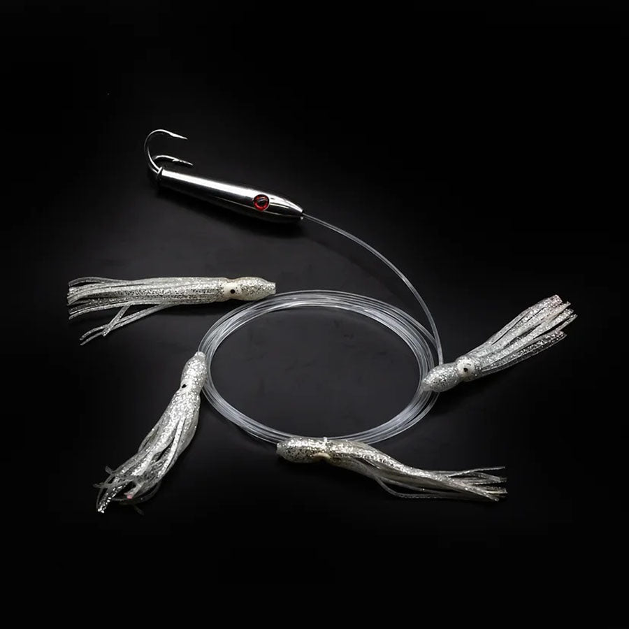 Red Eye 2 Stainless Steel Daisy Chain Trolling Lures for Saltwater Fishing - Perfect for Offshore Trolling & Big Game Fishing