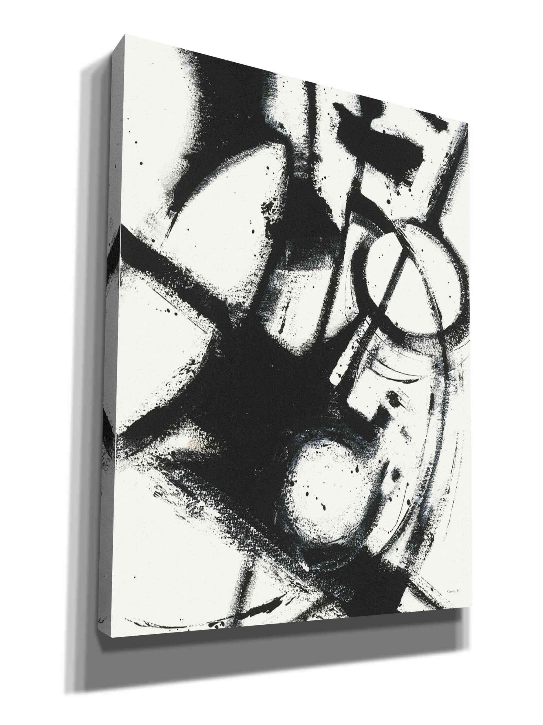 Expression Abstract II White Crop by Shirley Novak - 18x26 Inch Canvas Wall Art for Living Room, Bedroom & Office Decor