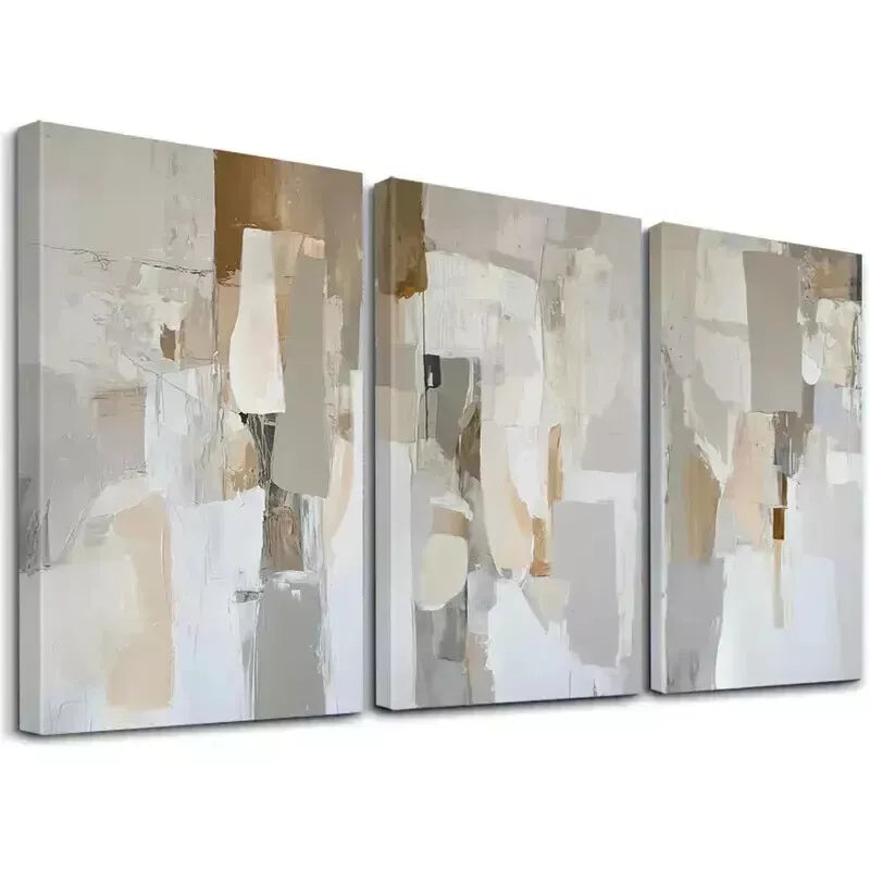 3-Piece Abstract Landscape Wall Art Set - Framed Canvas Prints 50x70cm - High Quality Australian Made Ready-to-Hang Wall Decor for Living Room, Bedroom & Office