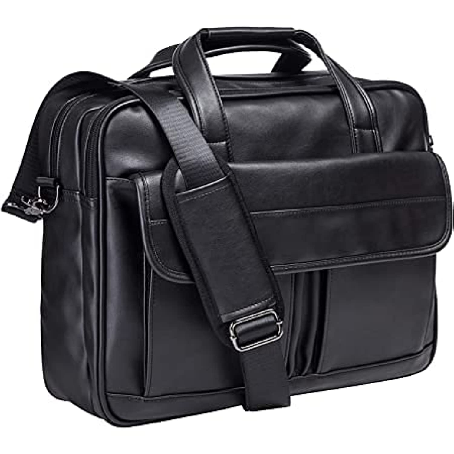 Premium Genuine Leather Men's Business Briefcase - Handmade Messenger Bag for Laptop, Documents & Travel | Professional Office Work, Business Trips & Daily Commute