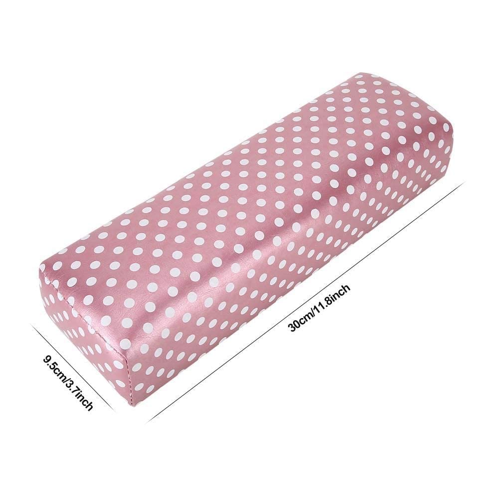 Red Square Nail Art Hand Pillow - Manicure Hand & Arm Rest Stand Holder with Soft Cushion for Salon & Home Use | Perfect for Gel Polish, Acrylic Nails & Nail Art Application