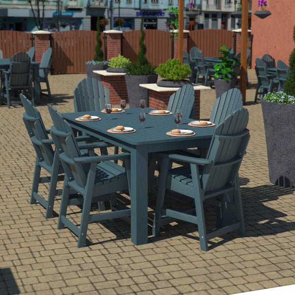 Muskoka 7-Piece Counter Bistro Dining Set - Patio Bar Height Table & Stools for Outdoor Entertaining & Small Space Dining
