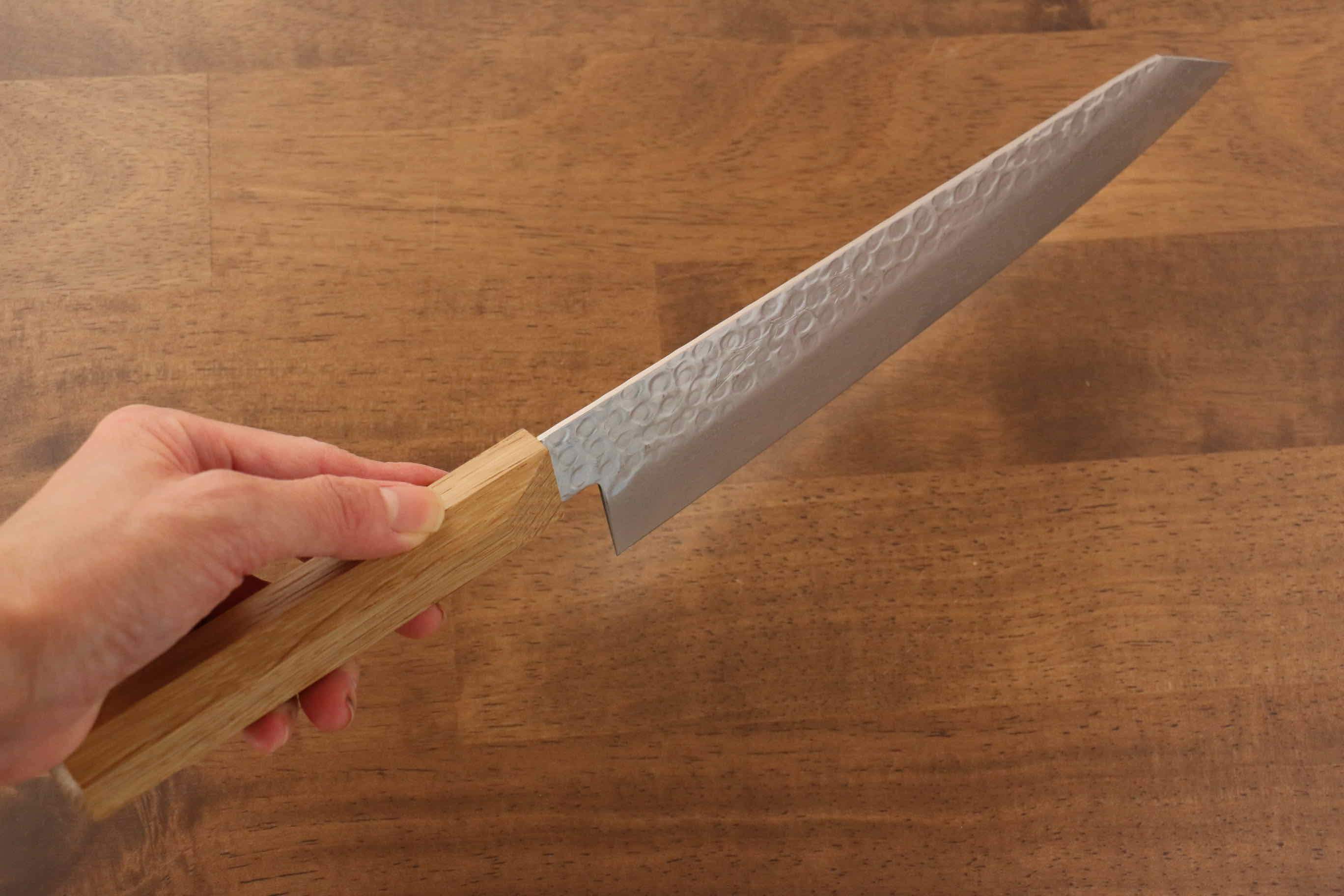 Premium Jikko VG10 17-Layer Damascus Gyuto Chef Knife 230mm (9 Inch) with Oak Handle - Professional Japanese Kitchen Knife for Slicing, Dicing & Meat Cutting