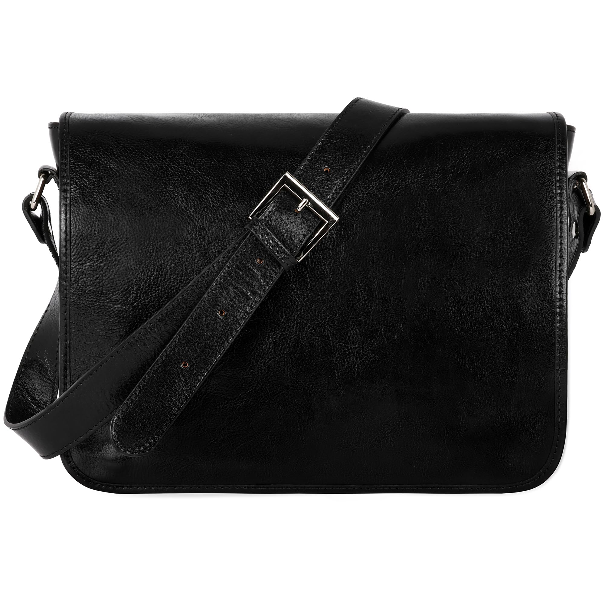 Premium Italian Leather Messenger Bag for Men - Handmade Crossbody Shoulder Bag with Time-Resistant Quality | Perfect for Business, Travel & Daily Commute