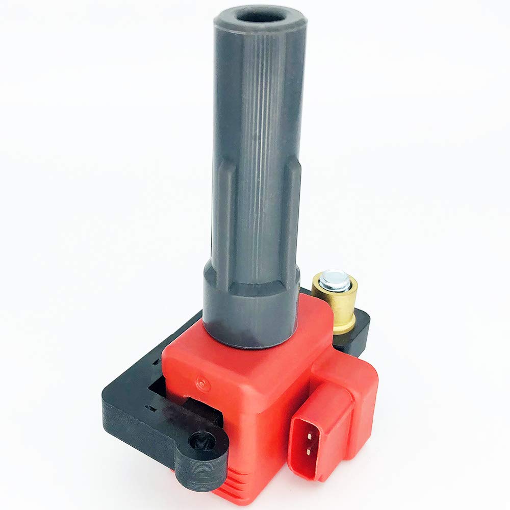 4-Pack Red High Voltage Ignition Coil Set Compatible with Subaru Forester, Impreza, Legacy, Outback, Tribeca 2.0L 2.5L 3.0L 3.6L (1998-2023) - Replaces OEM 22433-AA451 FK0055 FK0334 UF287 UF480 - Improves Engine Performance & Fuel Efficiency