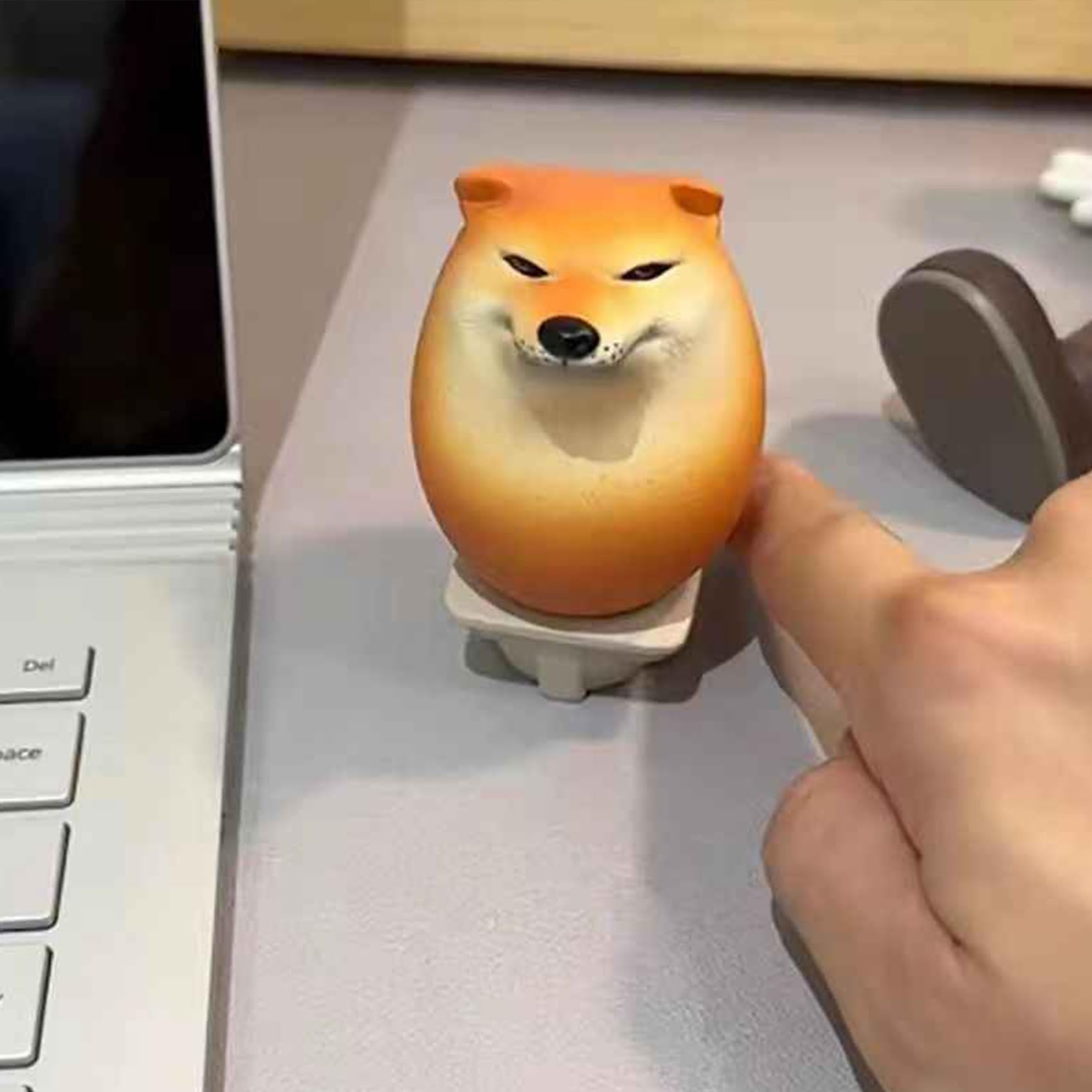 Shiba Inu Dog Squishy Egg Toy - Stress Relief & Anxiety Decompression Squeeze Toy for Kids & Adults - Cute Shibako Puppy Egg for Office, Home, Travel & School Use (1pc)