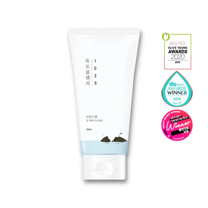 Round Lab 1025 Dokdo Cleanser 150ml - Gentle Foaming Face Wash for Sensitive Skin, pH Balanced Daily Cleanser with Natural Ingredients | Perfect for Morning & Night Skincare Routine