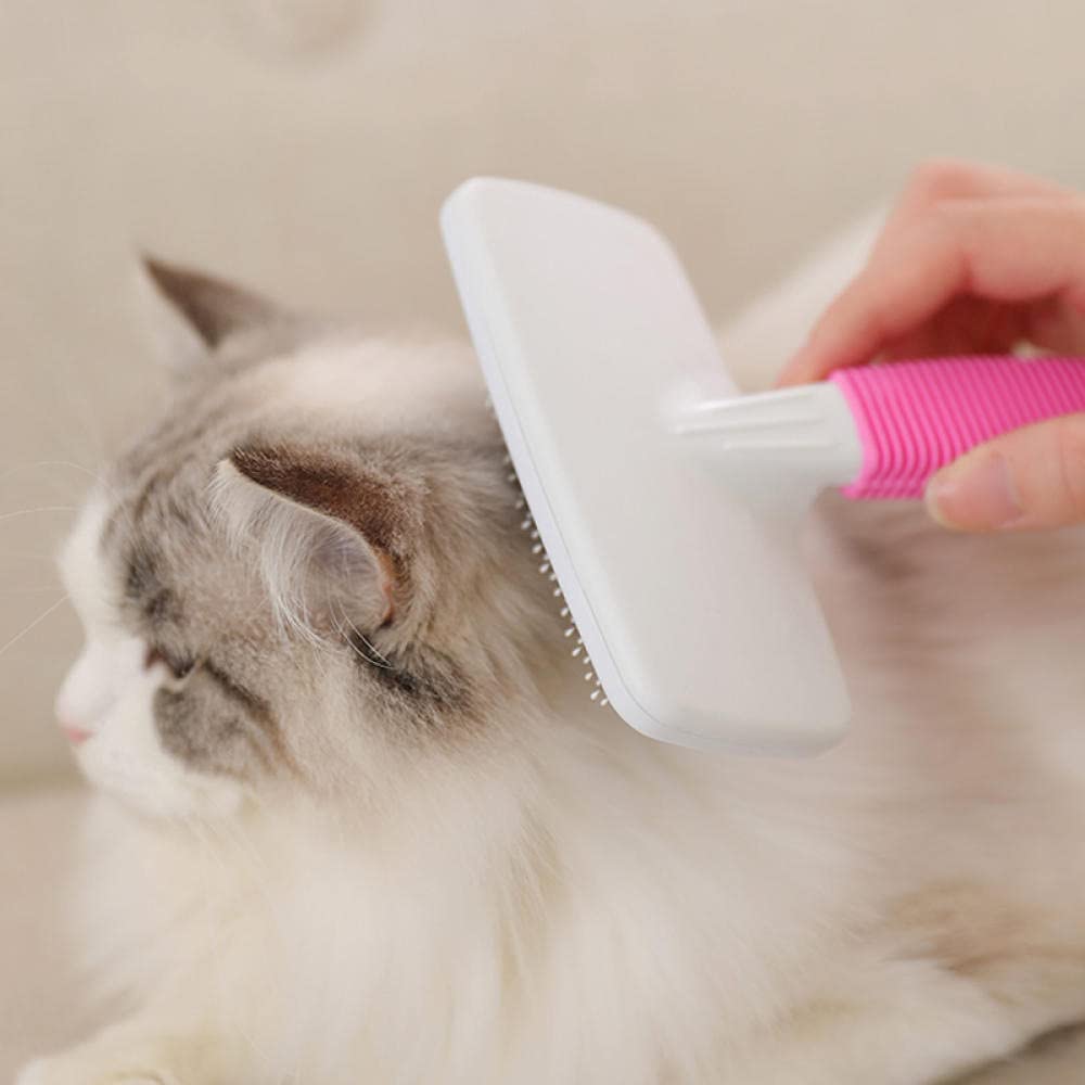 Premium Dog & Cat Grooming Brush - Dual-Sided Pet Hair Removal Comb for Shedding Control, Detangling & Massage - Blue Pet Grooming Supplies for Dogs & Cats - Perfect for Home Grooming, Shedding Season & Professional Pet Care