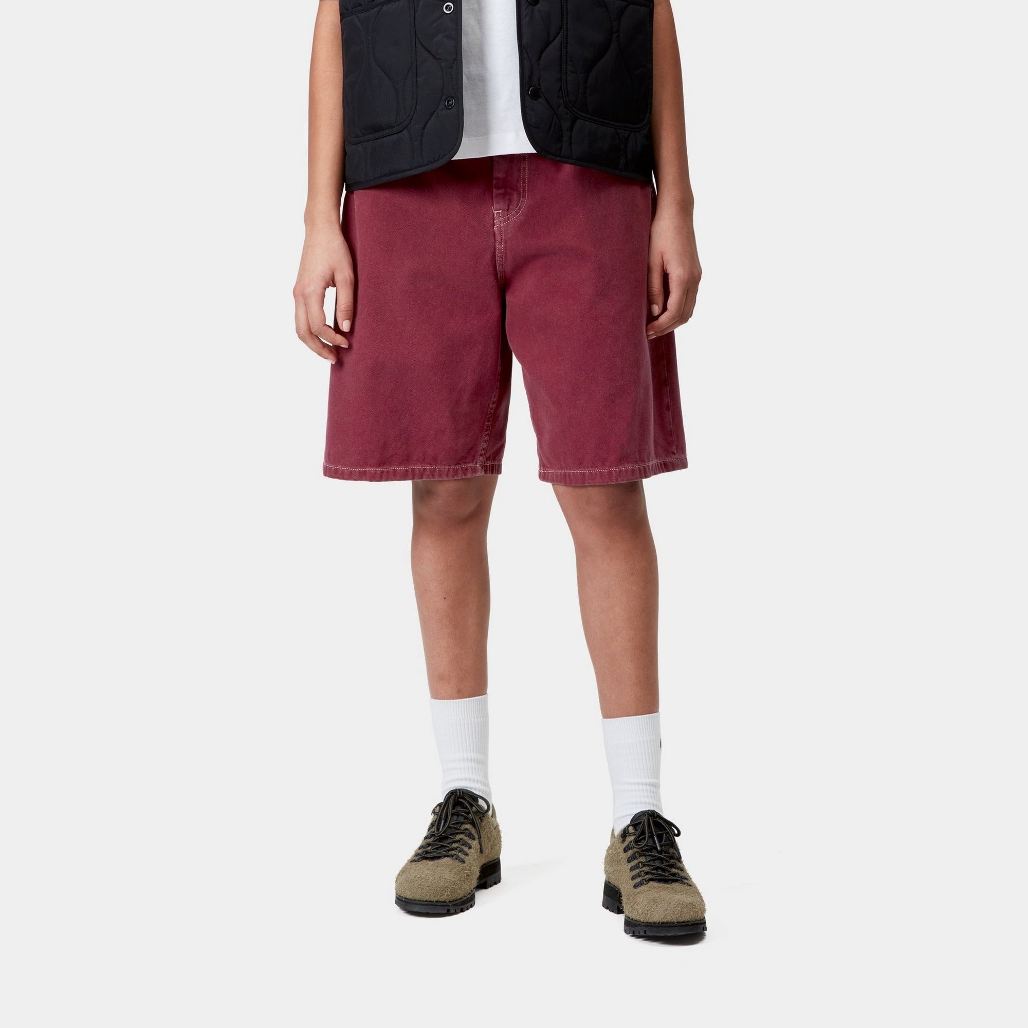 Women's Brandon Twill Shorts in Mulberry Stone-Dyed Fabric | Casual Summer Outfits & Beach Wear