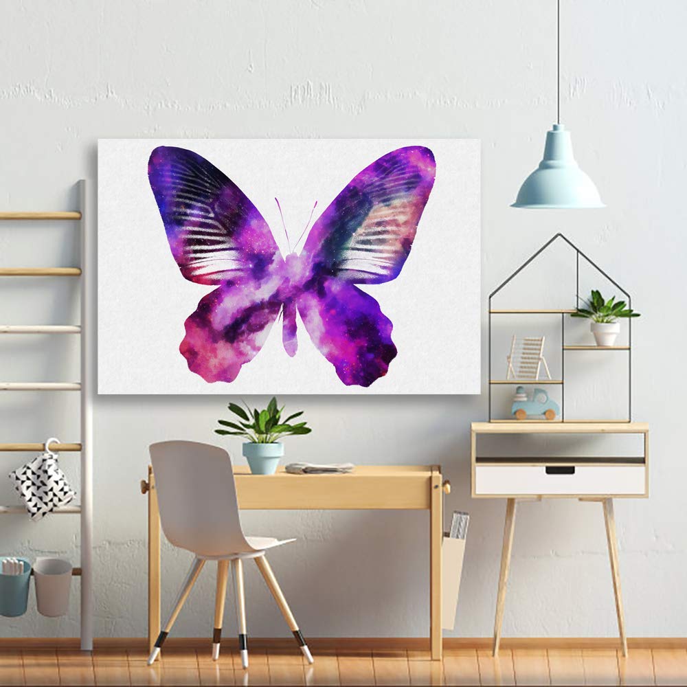 Beautiful Butterfly Giclee Canvas Wall Art - 16x24 Inches, Vibrant Home Decor for Bedroom, Living Room, Office & Nursery