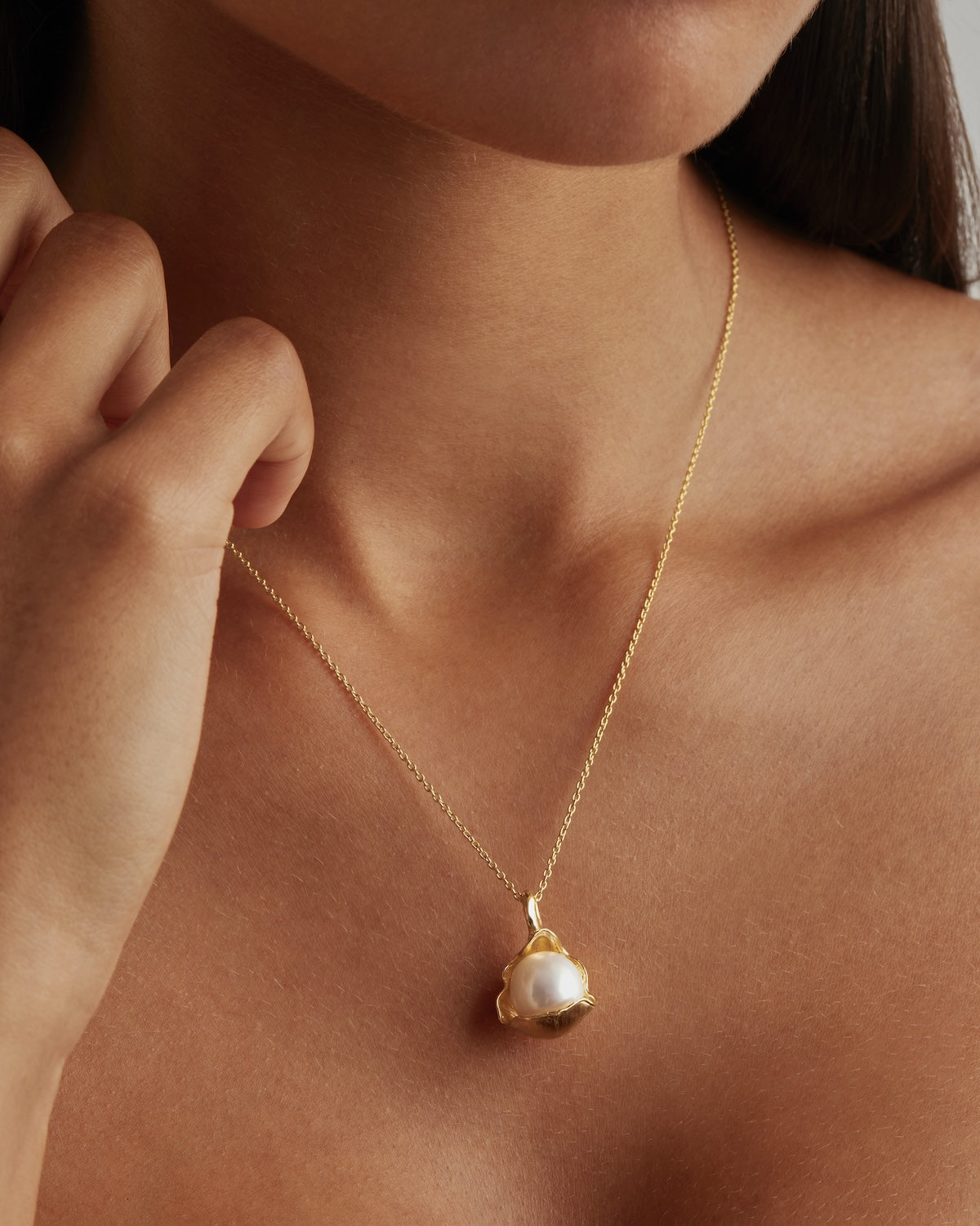 18K Gold Vermeil Pearl Necklace - Elegant Dream Pearl Jewelry for Women | Perfect for Weddings, Parties & Special Occasions