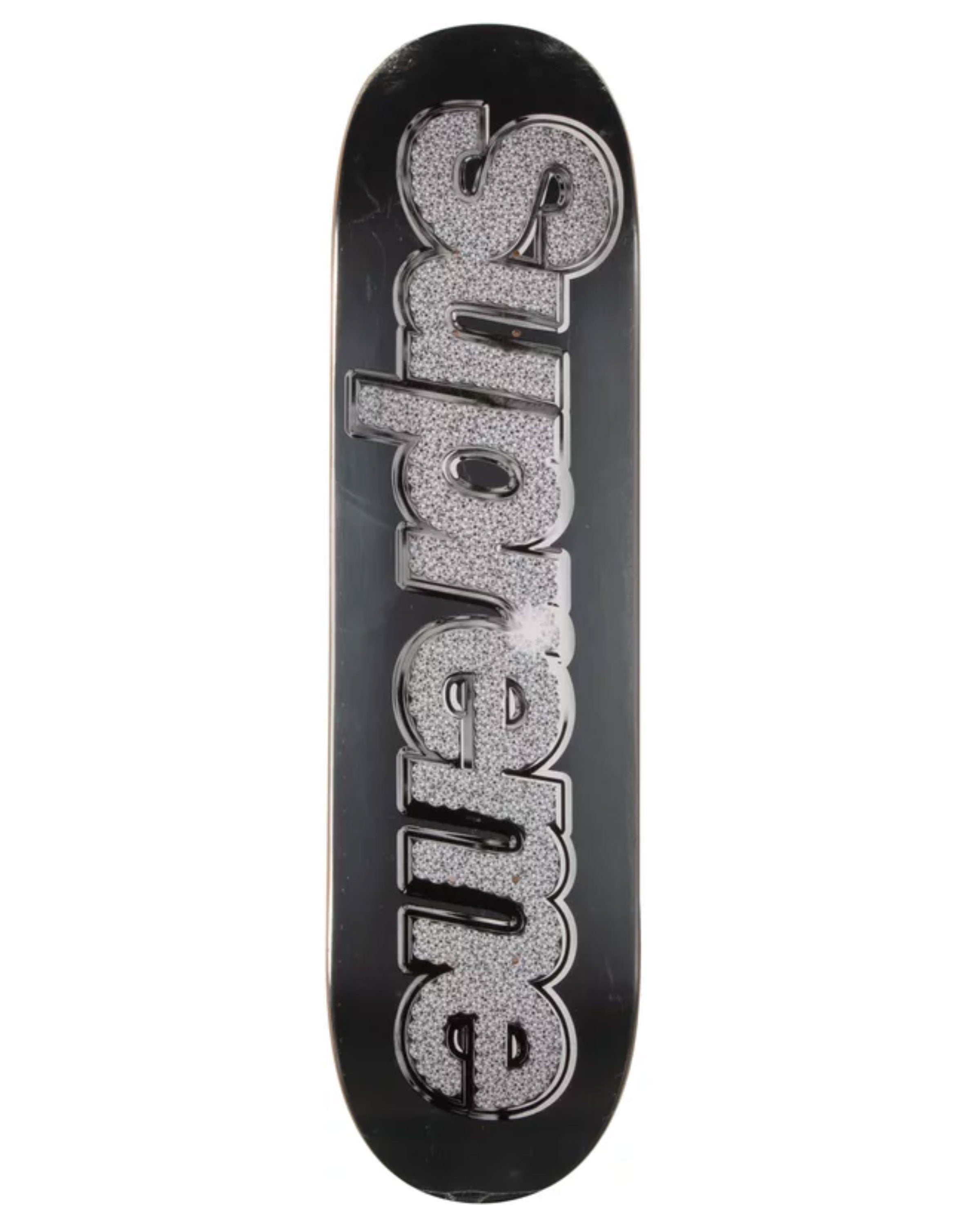 2013 Supreme Silver Bling Box Logo Skateboard Deck - Limited Edition for Collectors & Skaters | Perfect for Street Skating, Collecting & Display