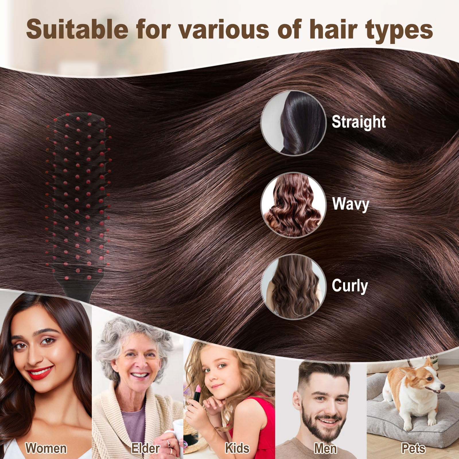**150 Pack Bulk Hair Brushes for Homeless - Individually Wrapped, Detangling Brush for Curly Hair - Perfect for Shelters, Hotels, Airbnb & Guest Apartments - Essential Personal Care Supplies**