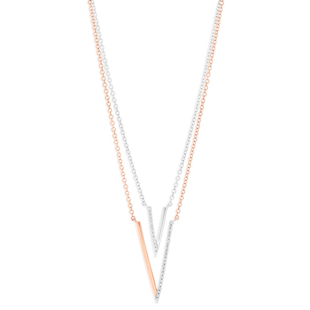 9ct Rose Gold Diamond Pendant Necklace for Women - Elegant Jewelry Gift for Anniversary, Valentine's Day & Special Occasions